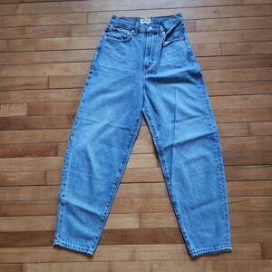AGOLDE Balloon Jeans Women Sz 24 High Rise Tapered 100% Organic Cotton A158-1141